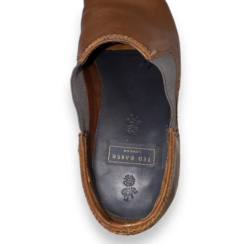 Ted Baker London Chelsea‎ Leather Loafers Brown 28920 Men's 8